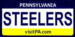 Pennsylvania State Background License Plates- Steelers