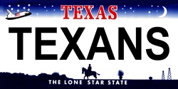 Texas State Background License Plates- Texans