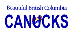 LP-2067 British Columbia Canada Province Background License Plates- Canucks