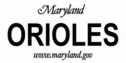 LP-2072 Maryland State Background License Plates- Orioles