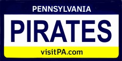 LP-2075 Pennsylvania State Background License Plates- Pirates