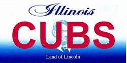 Illinois State Background License Plates- Cubs