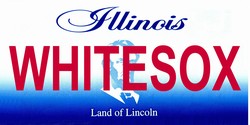 Illinois State Background License Plates- White Sox