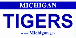 LP-2079 Michigan State Background License Plates- Tigers
