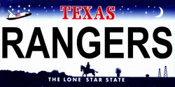 Texas State Background License Plates- Rangers