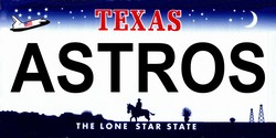 Texas State Background License Plates- Astros