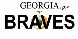 Georgia State Background License Plates- Braves