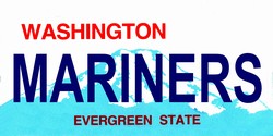 Washington State Background License Plates- Mariners