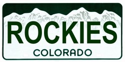 Colorado State Background License Plates- Rockies