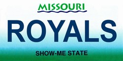 Missouri State Background License Plates- Royals