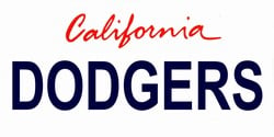 California State Background License Plates- Dodgers