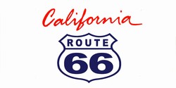 California State Background License Plates- Route 66