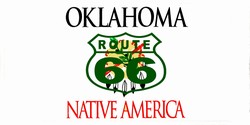LP-2108 Oklahoma State Background License Plates- Route 66