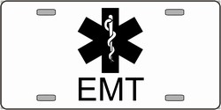 LP-2132 EMT Emergency Medical Technician Logo Emblem License Plates -  Smart Blonde