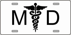 MD Medical Doctor Logo Emblem License Plates