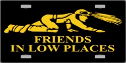 Miners Mining- Friends in Low Places License Plate
