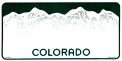 Colorado State Background Blanks Flat- Automotive License Plates Blanks for Customizing