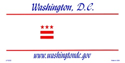 LP-2222 Washington DC State Background Blanks Flat- Automotive License Plates Blanks for Customizing