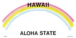 Hawaii State Background Blanks Flat- Automotive License Plates Blanks for Customizing