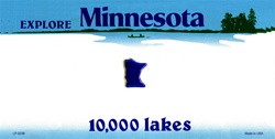 Minnesota State Background Blanks Flat- Automotive License Plates Blanks for Customizing