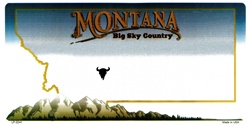 Montana State Background Blanks Flat- Automotive License Plates Blanks for Customizing