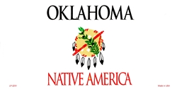 Oklahoma State Background Blanks Flat- Automotive License Plates Blanks for Customizing 6 x 12 standard size license plates