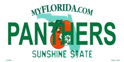 LP-2284 Florida State Background License Plates- Panthers