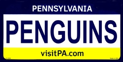 Pennsylvania State Background License Plates- Penguins