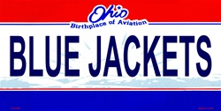 LP-2294 Ohio State Background License Plates- Blue Jackets