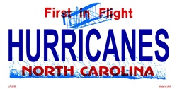 North Carolina State Background License Plates- Hurricanes