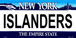 LP-2297 New York State Background License Plates- Islanders