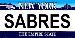 LP-2298 New York State Background License Plates- Sabres