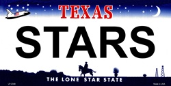 LP-2300 Texas State Background License Plates- Stars