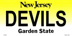 New Jersey State Background License Plates- Devils