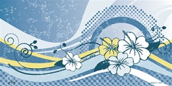 Blue Hawaii Hibiscus License Plates Blanks Tags