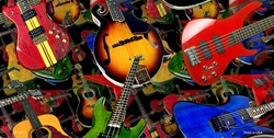 Guitars Black Background License Plates Blanks Tags