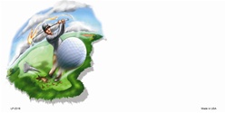 Golf Tee Shot Offset Flat License Plates Blanks for Customizing