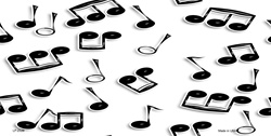 Musical Notes Black and White License Plates Blanks Tags