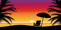 Sunset Beach License Plates Blanks Tags