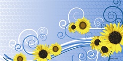 LP-2341 Sunflowers License Plates Blanks Tags