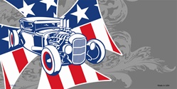 Retro Rod Offset Flat License Plates Blanks for Customizing