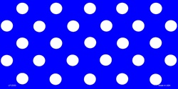 White Dots on Royal Blue Background Flat License Plates Blanks for Customizing - White dots on royal blue - 6 x 12