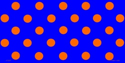 Orange Dots on Royal Blue Background Flat License Plates Blanks for Customizing