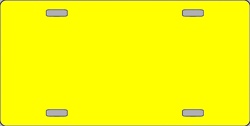 Yellow Solid Flat Automotive License Plates Blanks for Customizing