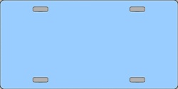 Baby Blue Solid Flat Automotive License Plates Blanks for Customizing