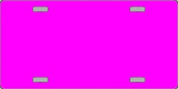 LP-2363 Hot Pink Solid Flat Automotive License Plates Blanks for Customizing
