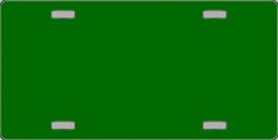 Green Solid Flat Automotive License Plates Blanks for Customizing