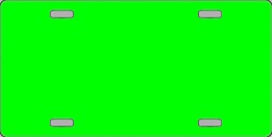 Lime Green Solid Flat Automotive License Plates Blanks for Customizing