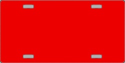 Red Solid Flat Automotive License Plates Blanks for Customizing