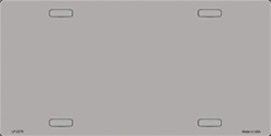 Gray Solid Flat Automotive License Plates Blanks for Customizing